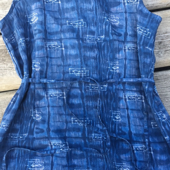 Blue 90s Style Mid Length Dress - Picture 3 of 6